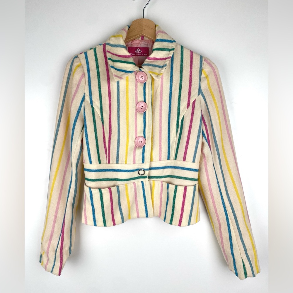 Vintage Fornarina Striped Wool Blazer, Sz S